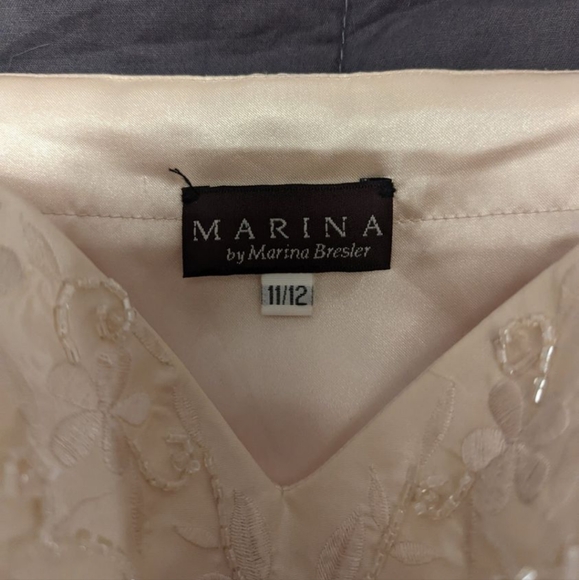 Strapless evening gown - Size 11/12 - Cream - Picture 4 of 5